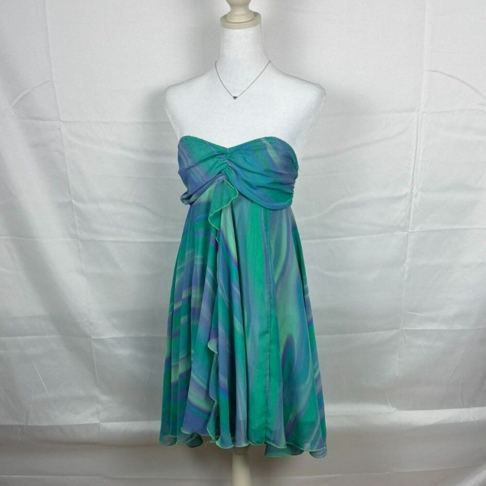 Chiffon Fairycore Watercolor Flowy Dress - XS/S